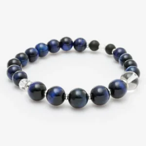 SUIJIN - Bracelet Lapis Oeil de Tigre 10 mm