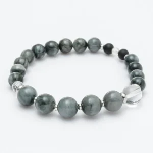 SUIJIN - Bracelet Oeil de Tigre Blanc 10mm