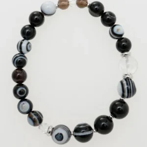 SHOUSHA - Bracelet en agate œil de 10 mm