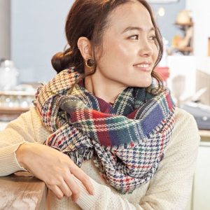 Châle à carreaux double