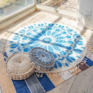Tissu rond mandala marocain