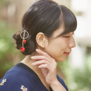 MIZUHIKI AWAJI Knot Ball KANZASHI Bâton à cheveux