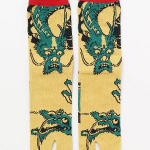 Chaussettes TABI - Dragon Rouge 23-25cm