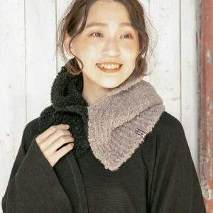 Cagoule à capuche en tricot bicolore