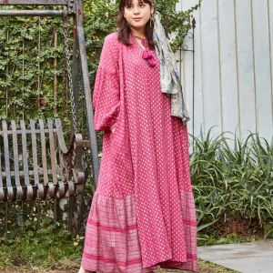 Robe à imprimé métallisé