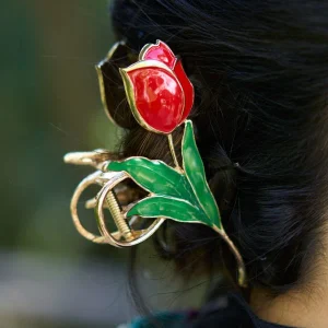 Pince à cheveux tulipe