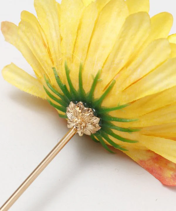 Épingle à cheveux Gerbera KANZASHI avec support – Image 8