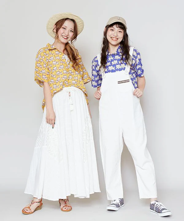 Chemise unisexe à imprimé bloc OKAKA – Image 3