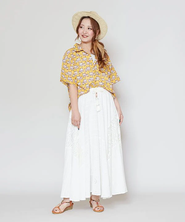 Chemise unisexe à imprimé bloc OKAKA – Image 4