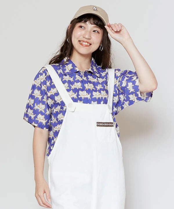 Chemise unisexe à imprimé bloc OKAKA – Image 6