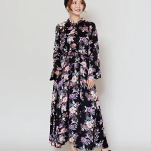 Robe à manches évasées Dog Rose