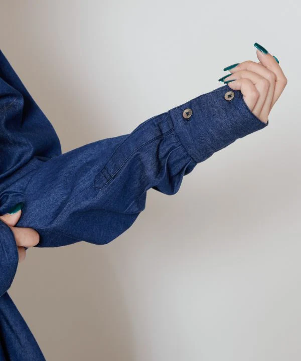 Ensemble robe et gilet en jean nomade – Image 9