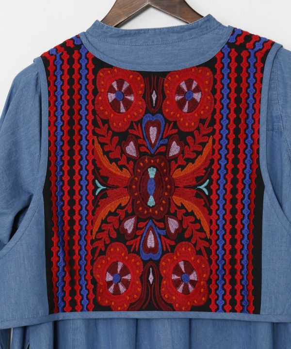 Ensemble robe et gilet en jean nomade – Image 5