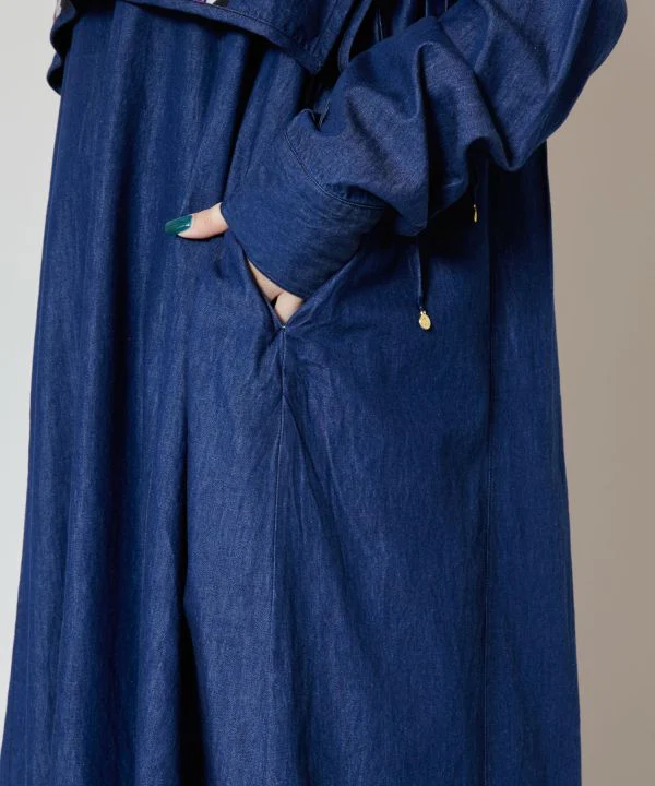 Ensemble robe et gilet en jean nomade – Image 8