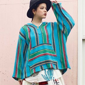 Sweat à capuche rayé