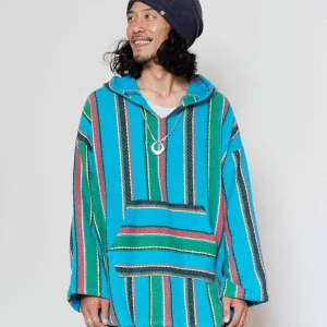 Sweat à capuche rayé pour homme