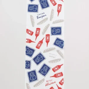 Serviette Tenugui à motif français