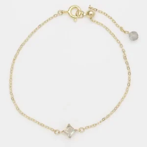 Bracelet en labradorite à coupe carrée