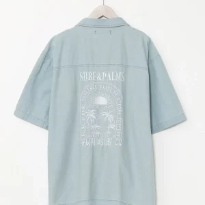 Chemise en jean à col ouvert SURF＆Palms