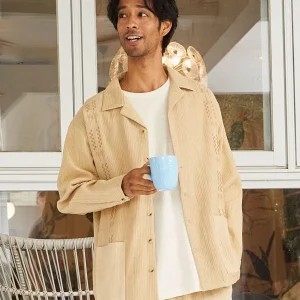 Chemise à col ouvert en coton SURF＆Palms