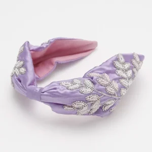 Bandeau brodé de feuilles