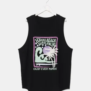 Débardeur graphique pour homme SURF＆Palms