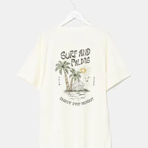 T-shirt graphique pour homme SURF＆Palms