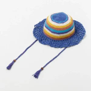 Bonnet en coton tricoté à la main