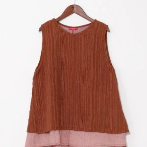 Débardeur en coton à effet superposé