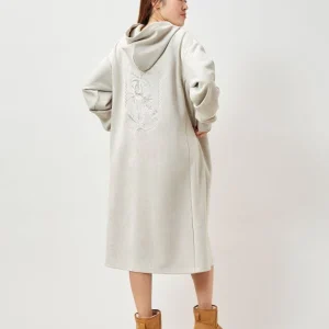 Robe à capuche en faux daim doux SURF＆Palms