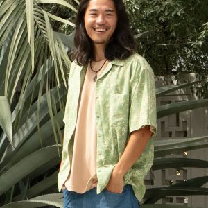 Chemise à motif de courtepointe hawaïenne