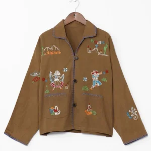 Chemise brodée vive