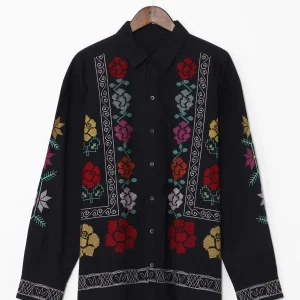 Chemise brodée pour homme