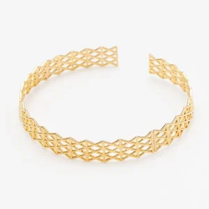 Bracelet à maillons géométriques en diamant