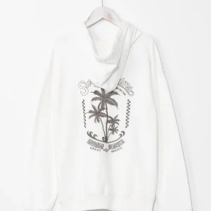 Sweat à capuche brodé SURF＆Palms pour homme