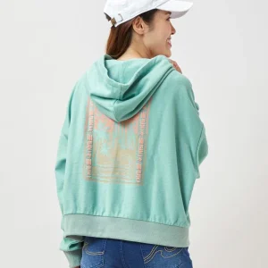 Sweat à capuche à imprimé SURF＆Palms Puff