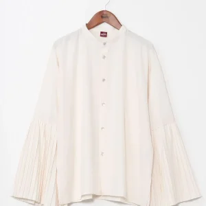 Chemisier plissé à revers HIDAYOSE