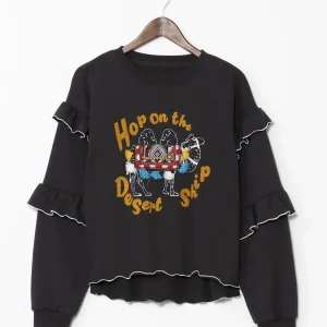 Sweat-shirt à manches volantées