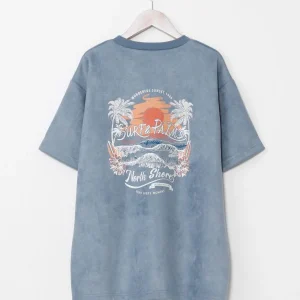 T-shirt en daim SURF & Palms pour hommes