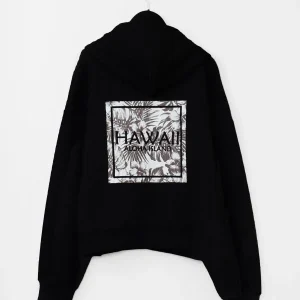 Sweat à capuche texturé à ourlet court