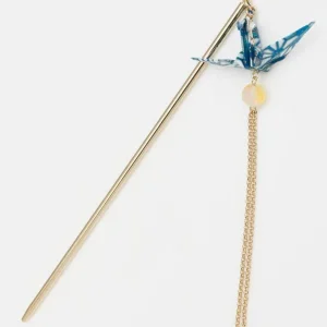 Épingle à cheveux Kanzashi Grue ORIGAMI