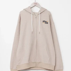 Sweat à capuche zippé SURF&Palms en jacquard doux pour hommes