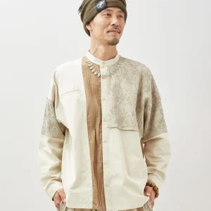 Chemise bohème asymétrique pour hommes