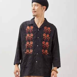 Chemise jacquard à fleurs pour hommes
