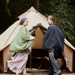 Veste KIMONO à franges unisexe en coton thaï