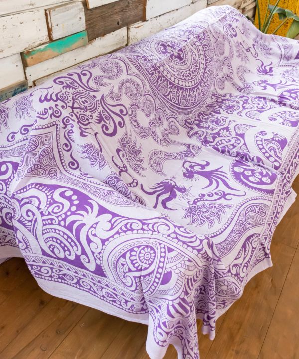 Tissu décoratif en coton à motif mandala tribal – Image 6