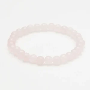 Bracelet en quartz rose de 6 mm