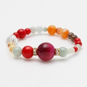 MANRYO - Bracelet Oeil de Tigre Rose