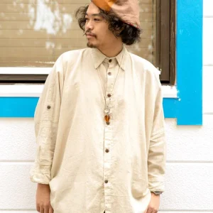 Chemise à manches Dolman en coton népalais