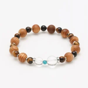 YAKUSUGI, cristal, bracelet oeil de tigre